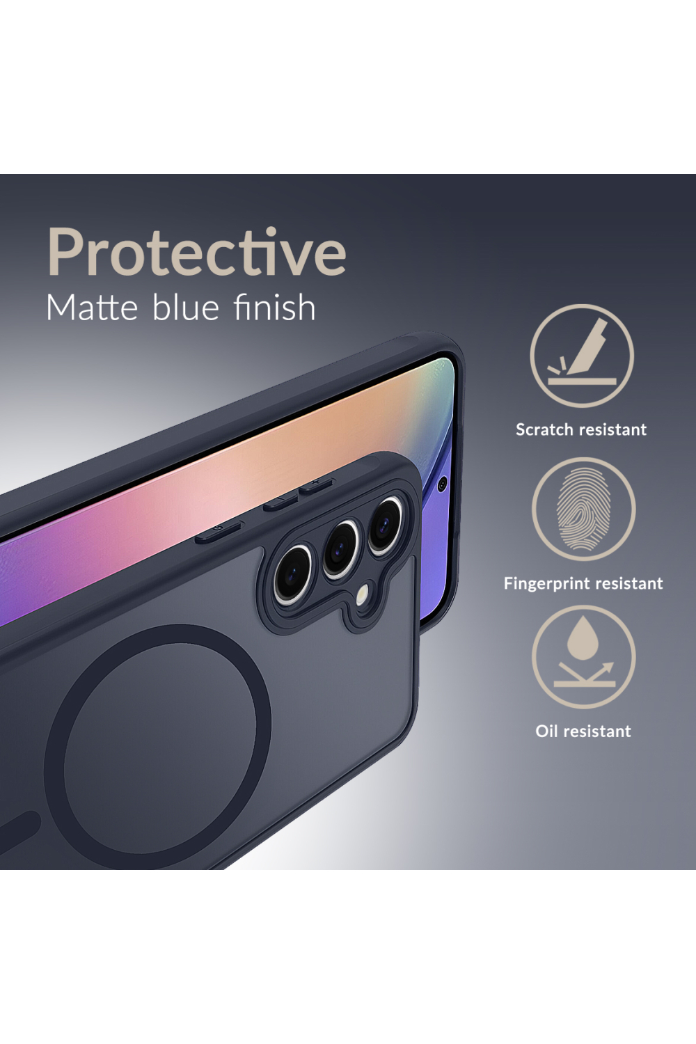 Mobilize Magsafe Compatible Hybrid Case Samsung Galaxy S25 Ultra 5G Blue - Afbeelding 2