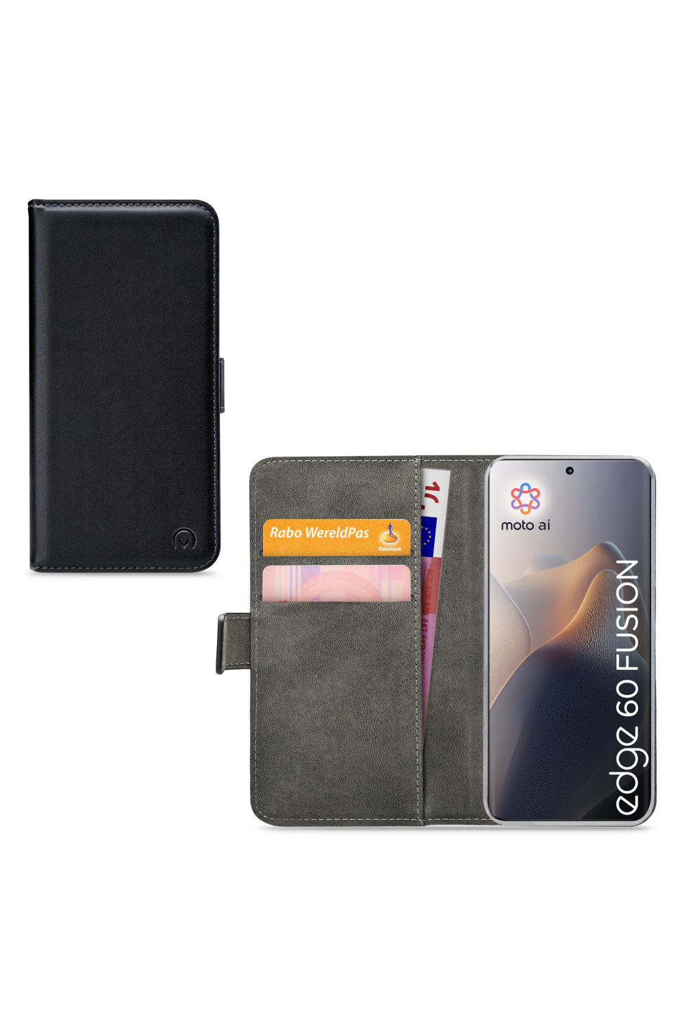 Mobilize Classic Gelly Wallet Book Case Motorola Edge 60 Fusion Black
