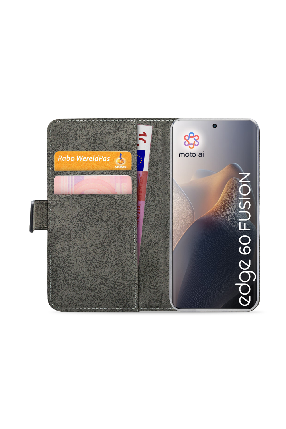 Mobilize Classic Gelly Wallet Book Case Motorola Edge 60 Fusion Black - Afbeelding 4
