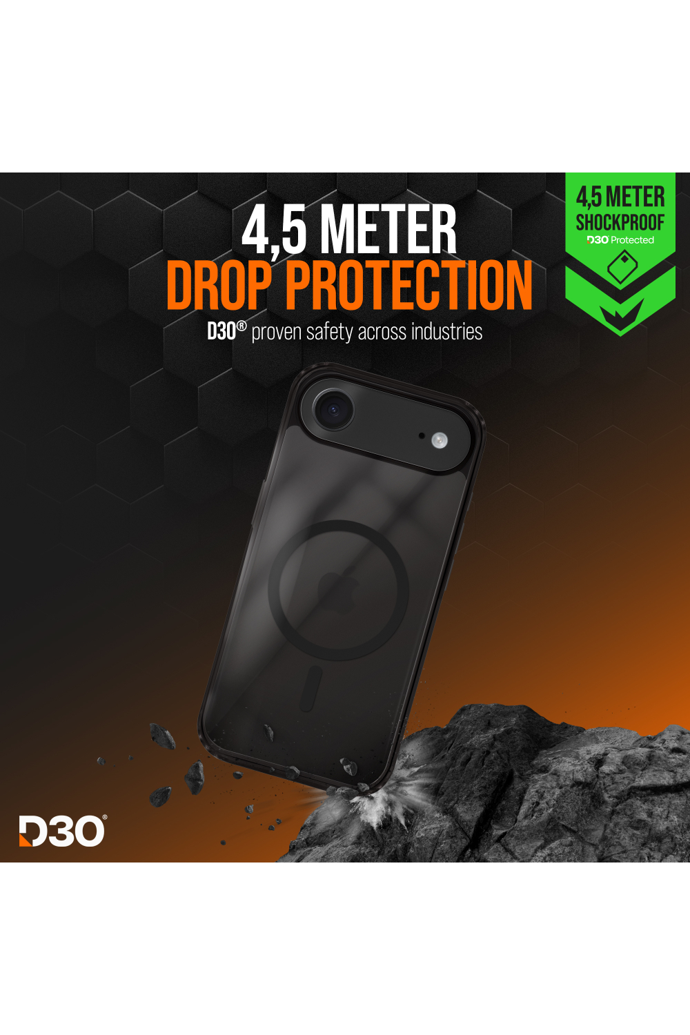 Striker X-Core - D3O Xtreme Impact Mag Case Pro - Black - Apple Iphone Air - Afbeelding 3