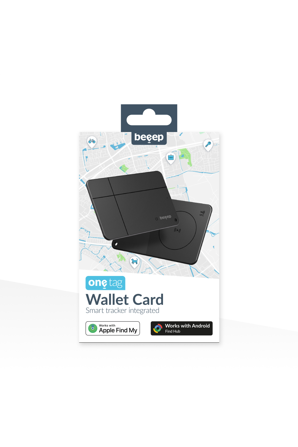 Beeep Onetag Apple Find My & Android Tracker - Wallet Card Wireless Rechargeable - Black - Afbeelding 10
