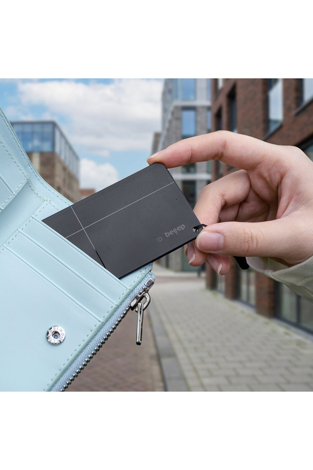 Beeep Onetag Apple Find My & Android Tracker - Wallet Card Wireless Rechargeable - Black - Afbeelding 9