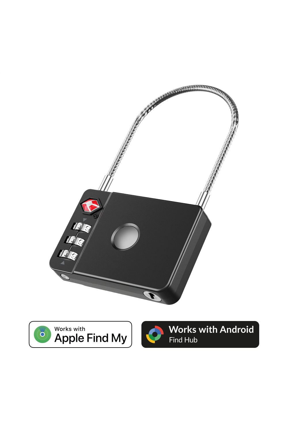 Beeep Onetag Apple Find My & Android Tracker - Anti-Loss Tsa Approved Smartlock - Black