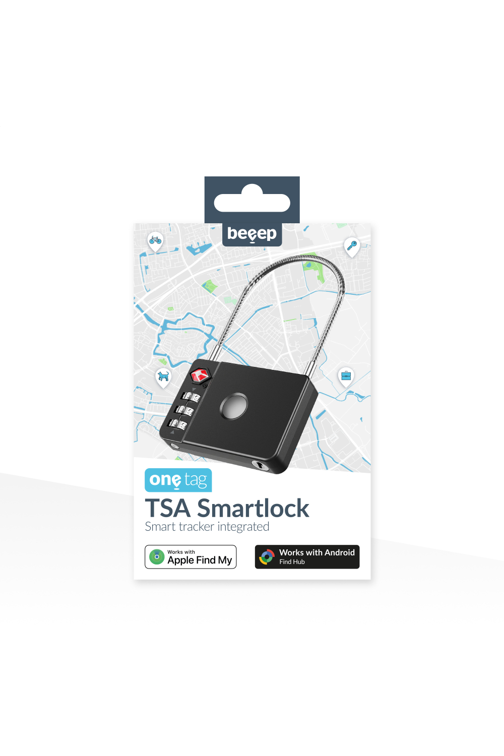 Beeep Onetag Apple Find My & Android Tracker - Anti-Loss Tsa Approved Smartlock - Black - Afbeelding 10