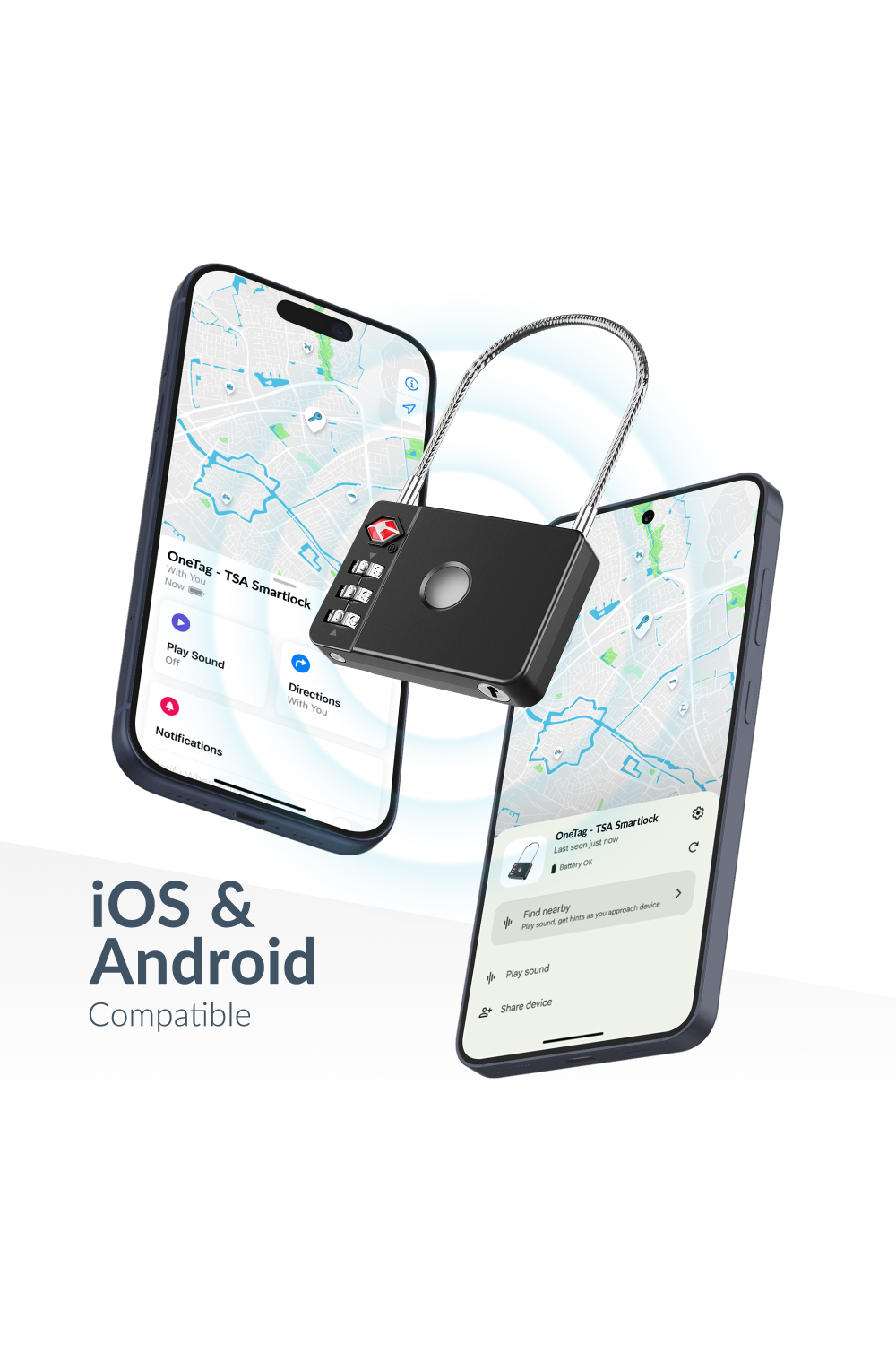 Beeep Onetag Apple Find My & Android Tracker - Anti-Loss Tsa Approved Smartlock - Black - Afbeelding 2