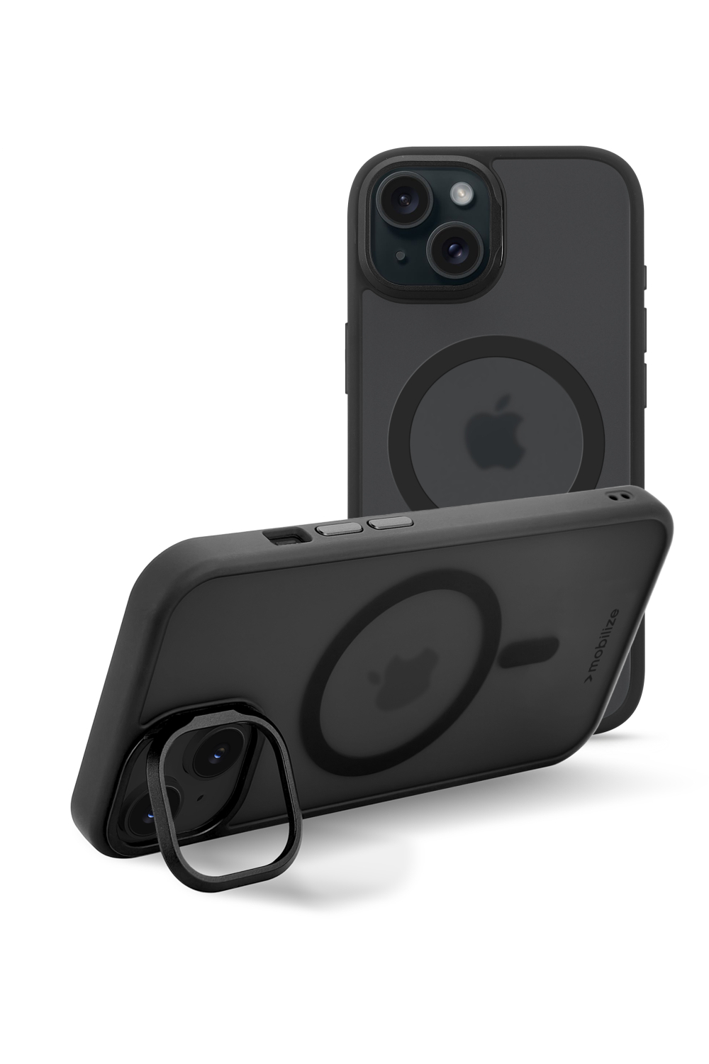 Mobilize Magsafe Compatible Hybrid Pro Case With Camera Stand Apple Iphone 13/14/15 Black