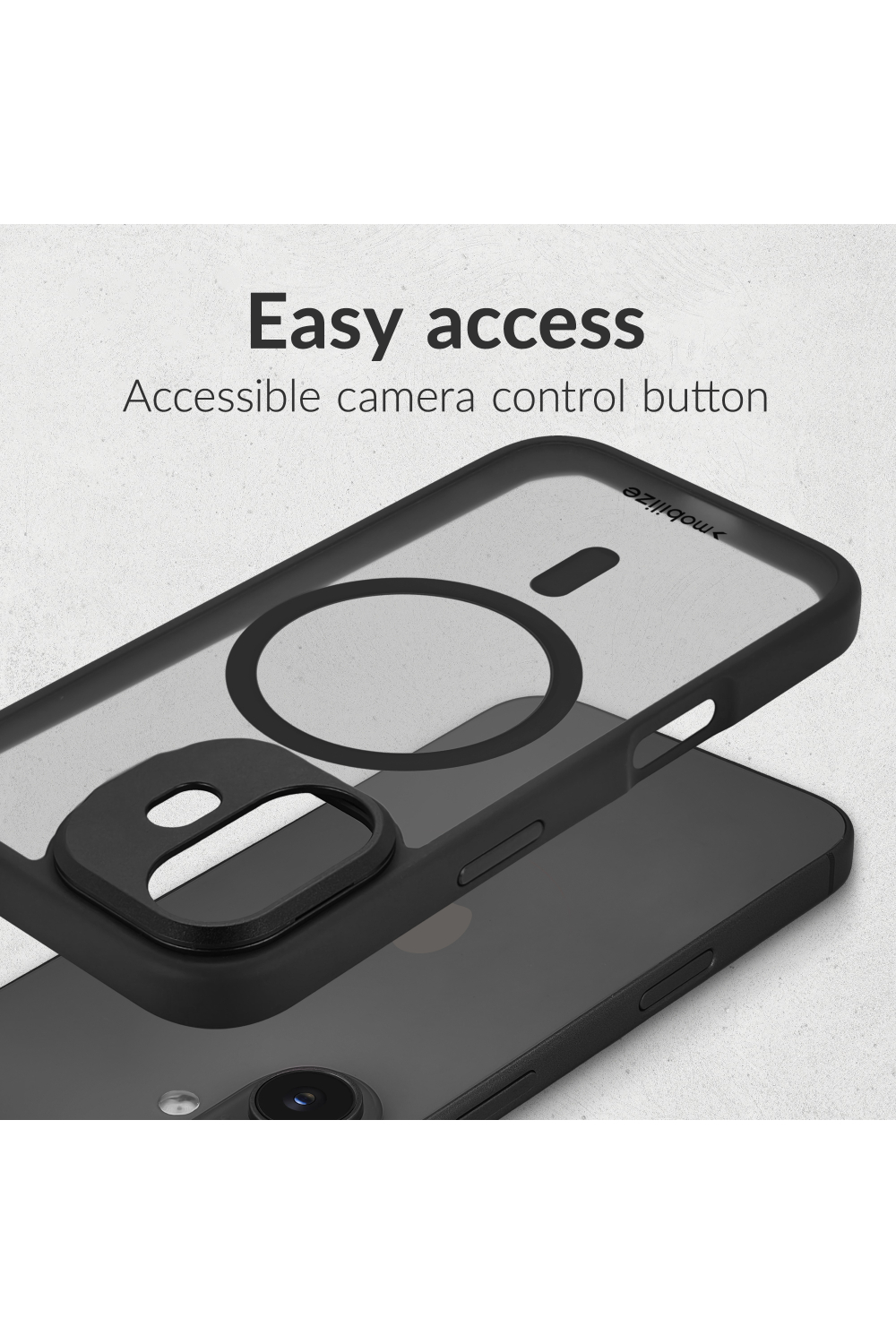 Mobilize Magsafe Compatible Hybrid Pro Case With Camera Stand Apple Iphone 13/14/15 Black - Afbeelding 7