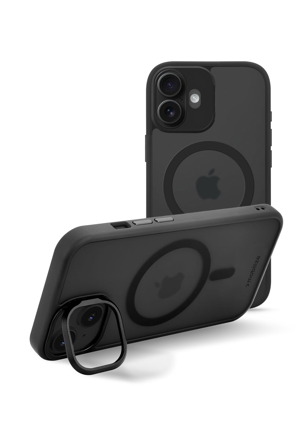 Mobilize Magsafe Compatible Hybrid Pro Case With Camera Stand Apple Iphone 16 Black