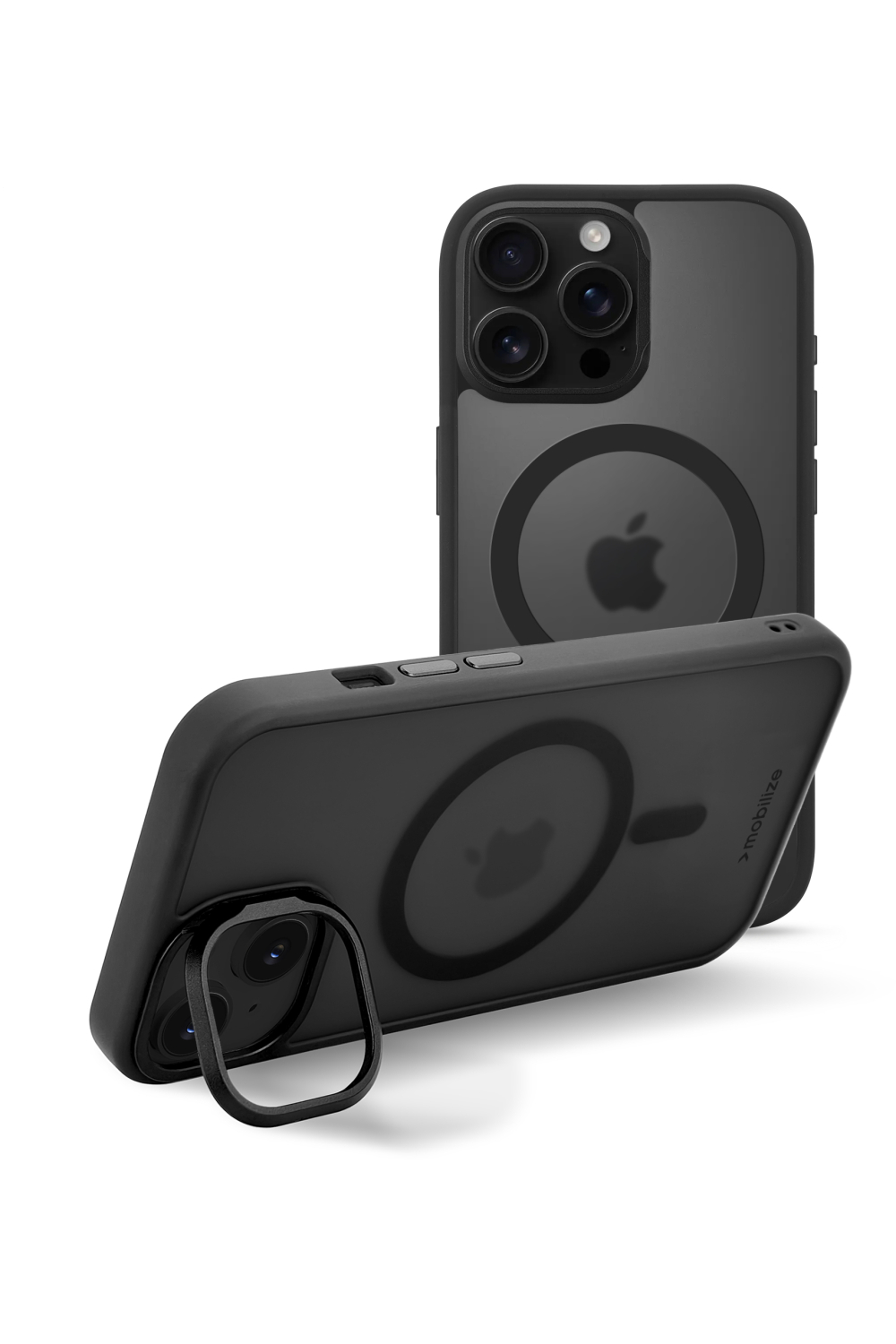 Mobilize Magsafe Compatible Hybrid Pro Case With Camera Stand Apple Iphone 16 Pro Max Black