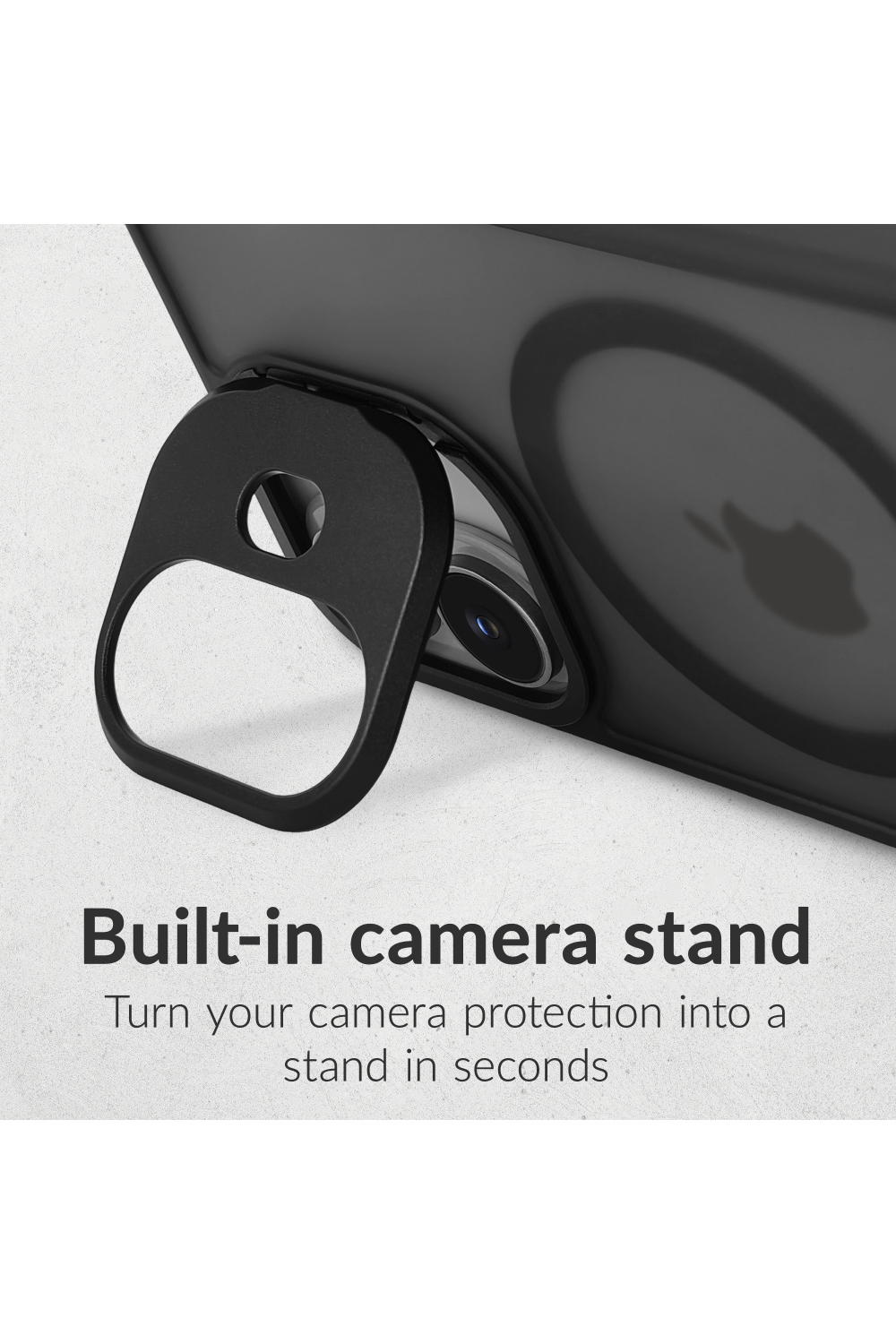 Mobilize Magsafe Compatible Hybrid Pro Case With Camera Stand Apple Iphone 17 Pro/18 Pro Black - Afbeelding 2