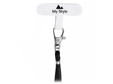 My Style Nylon Patch For Lanyard 5 Pieces - White  (No Metal Ring)