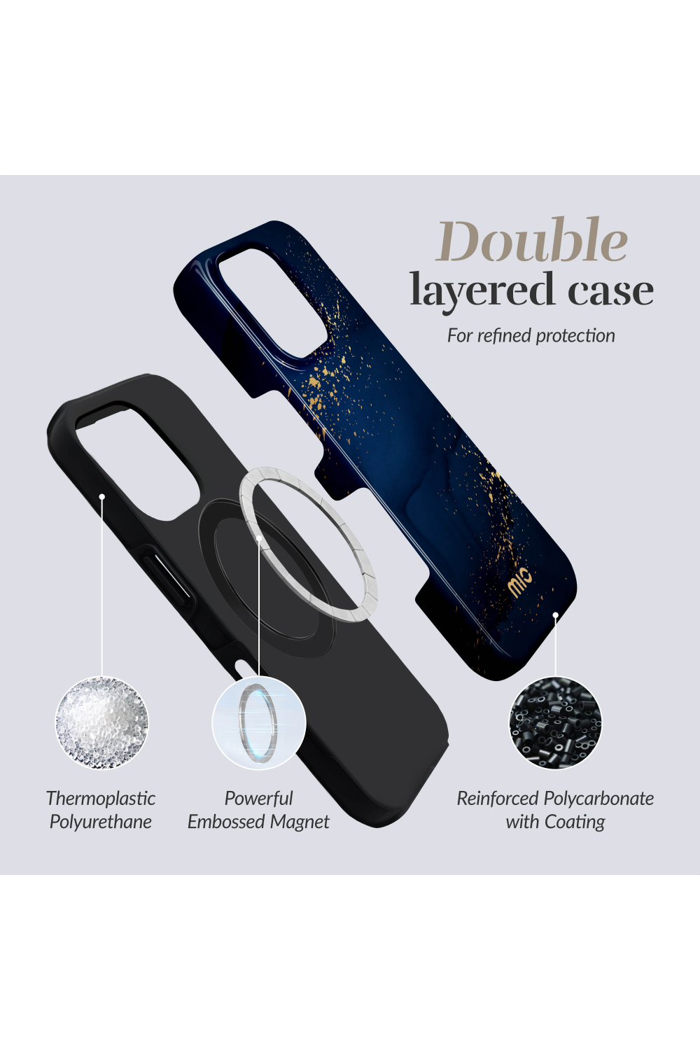 Mio By Mobilize Mio Midnight Sparkle Magsafe Compatible For Iphone 17 - Afbeelding 3
