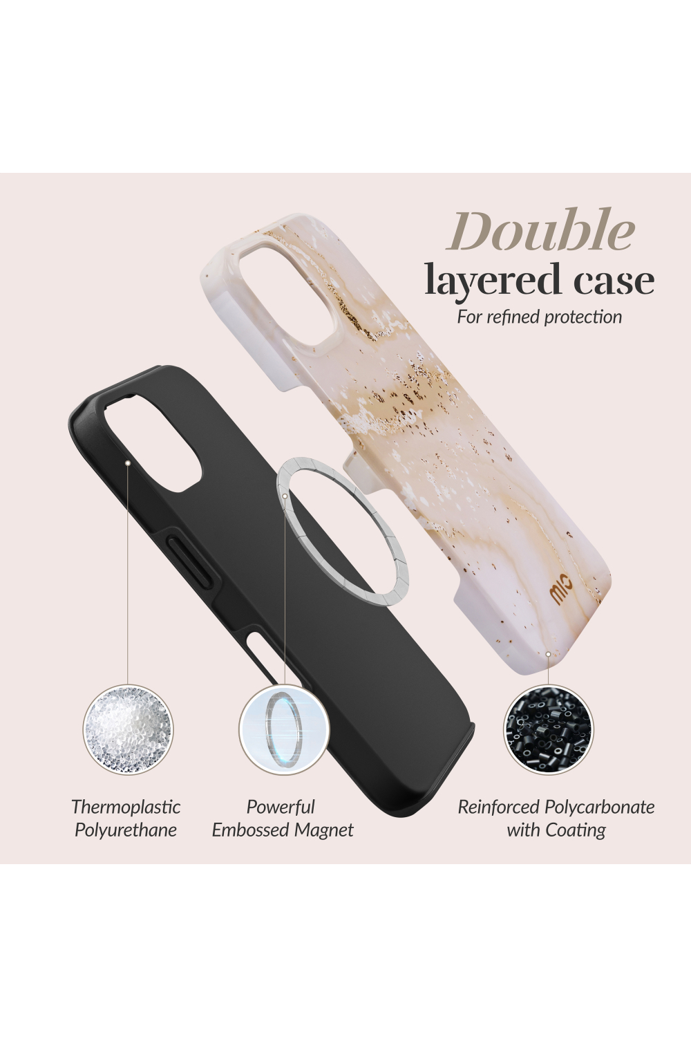 Mio By Mobilize Mio Gold Marble Magsafe Compatible For Iphone Air - Afbeelding 7