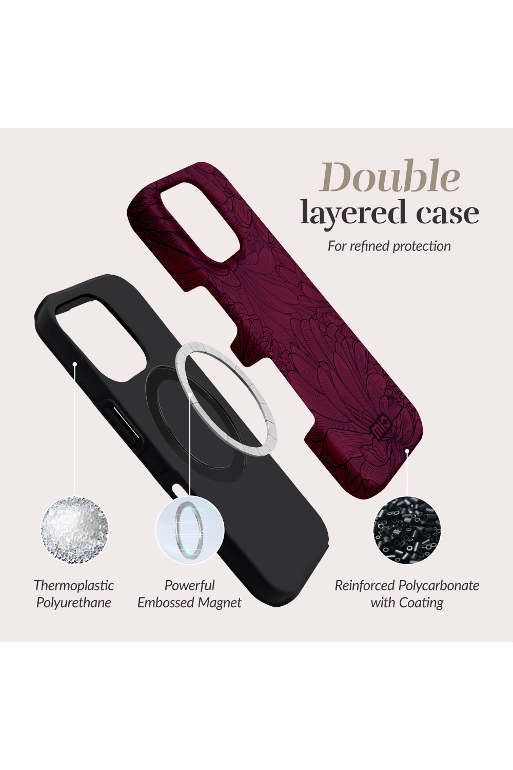 Mio By Mobilize Mio Berry Blooms Magsafe Compatible For Iphone 17 Pro Max - Afbeelding 4