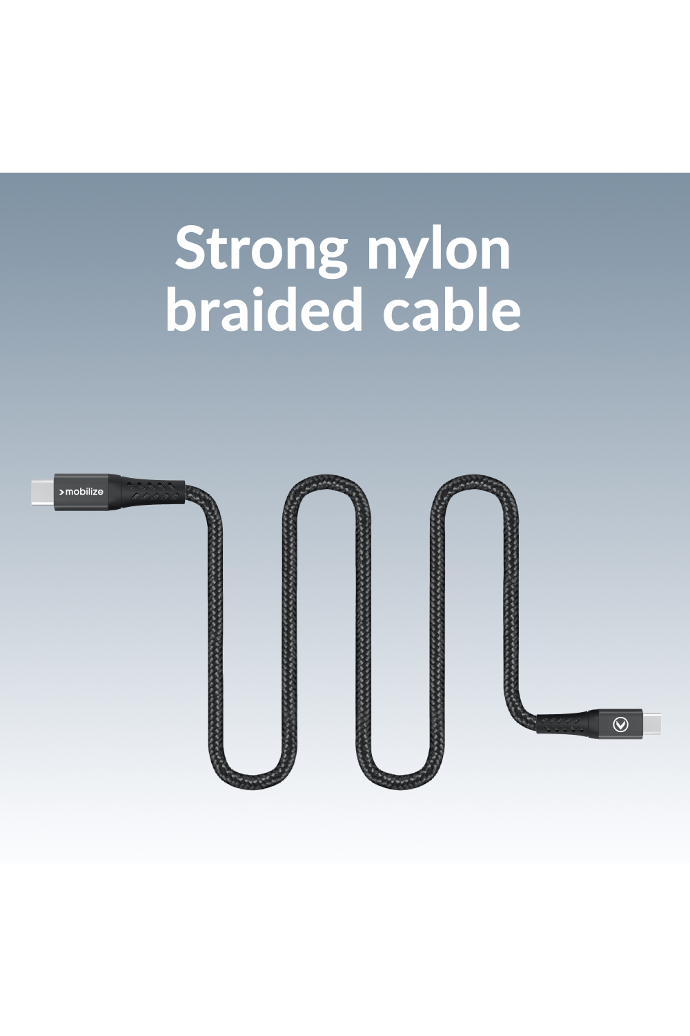 Mobilize Magnetic Nylon Cable - Usb-C To Usb-C - 2M. - 100W Black - Afbeelding 5