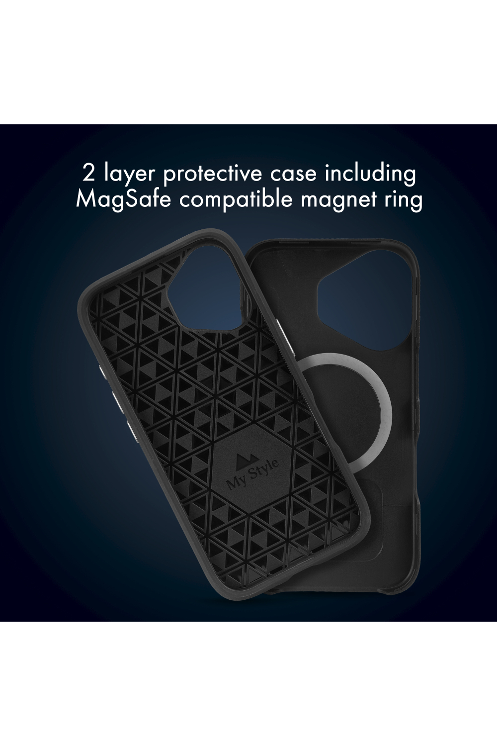 My Style Magsafe Tough Case For Apple Iphone 17 Pro/18 Pro Black - Afbeelding 2