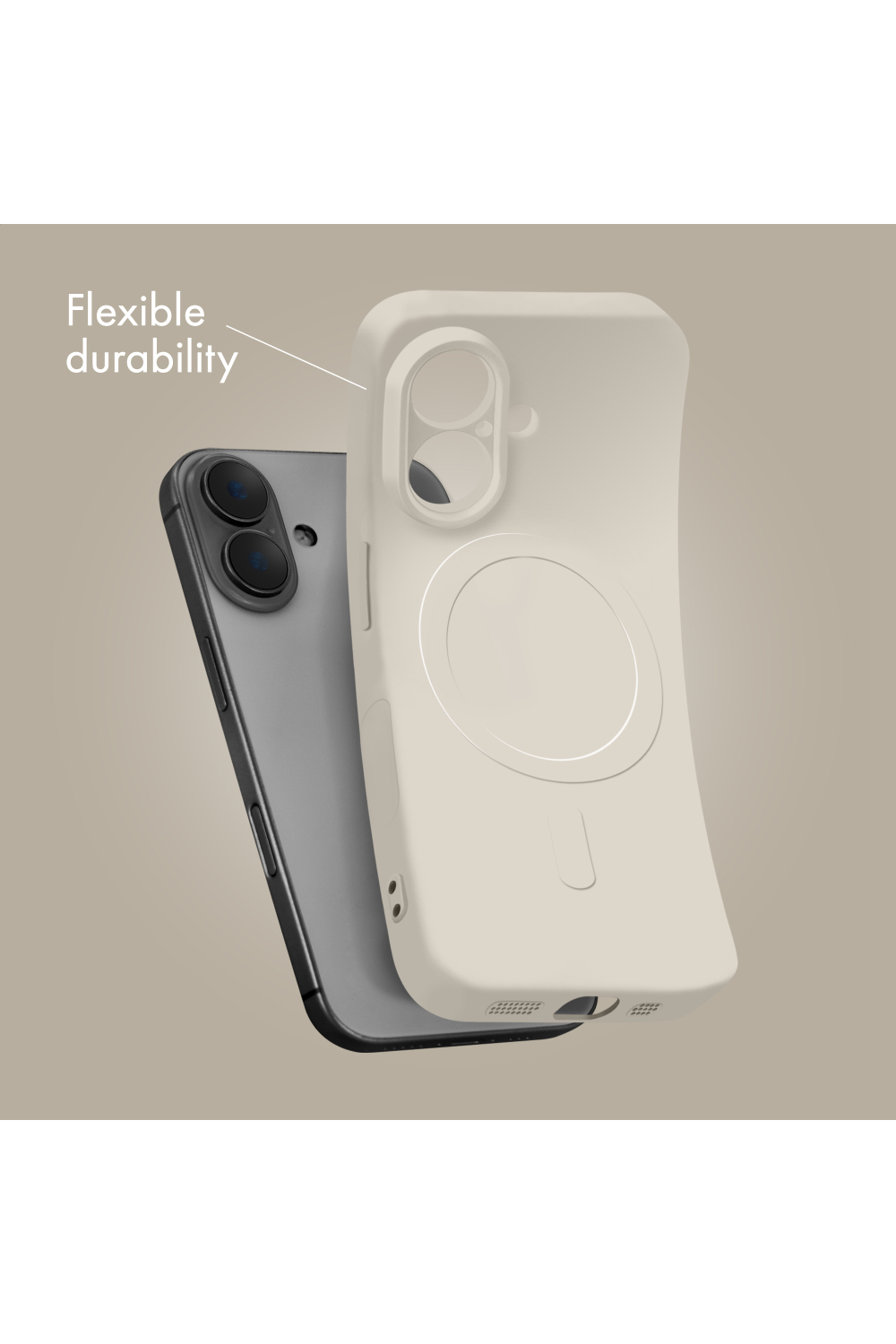 My Style Protective Flex Magsafe Compatible Case For Samsung Galaxy A17 (4G/5G)/A18 5G Antique White - Afbeelding 3