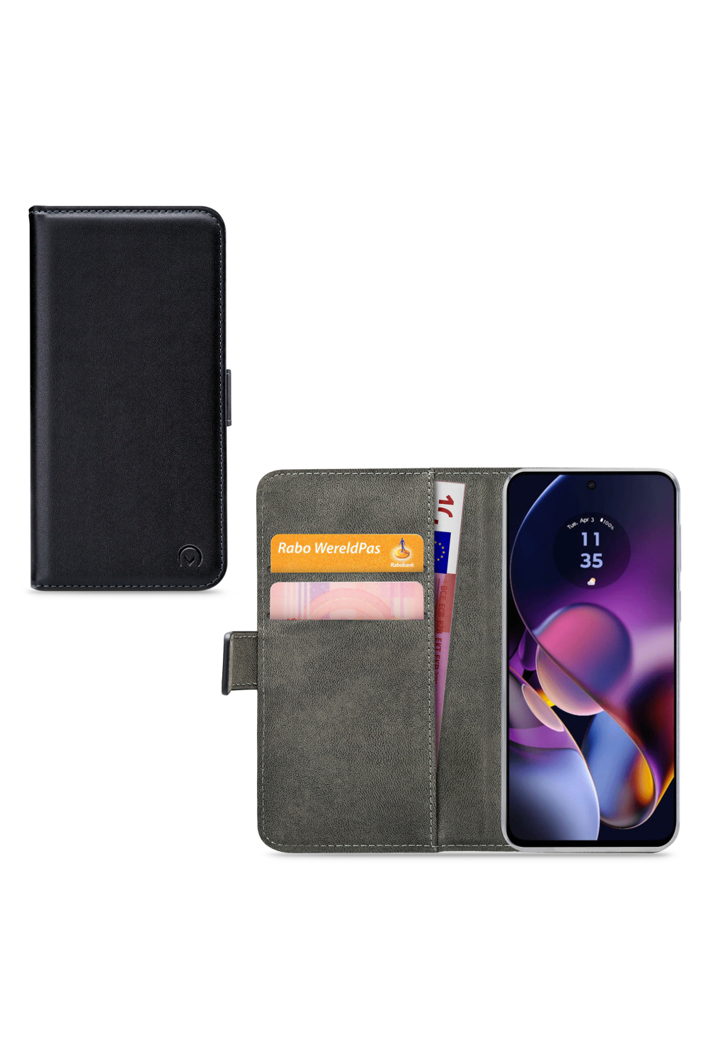 Mobilize Classic Gelly Wallet Book Case Motorola Moto G54 Power Black