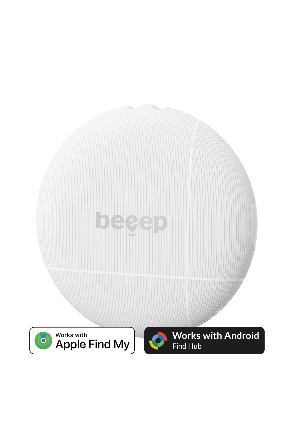 Beeep Onetag Apple Find My & Android Tracker White & Keychain White - 1 Pack