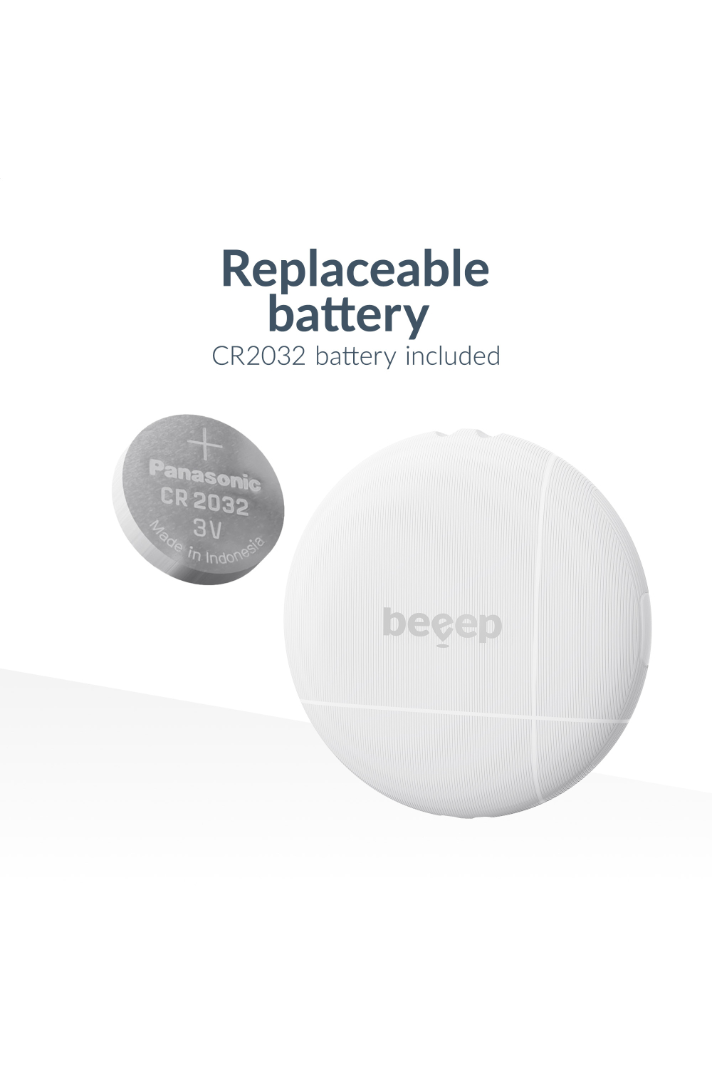 Beeep Onetag Apple Find My & Android Tracker White & Keychain White - 3 Pack - Afbeelding 8