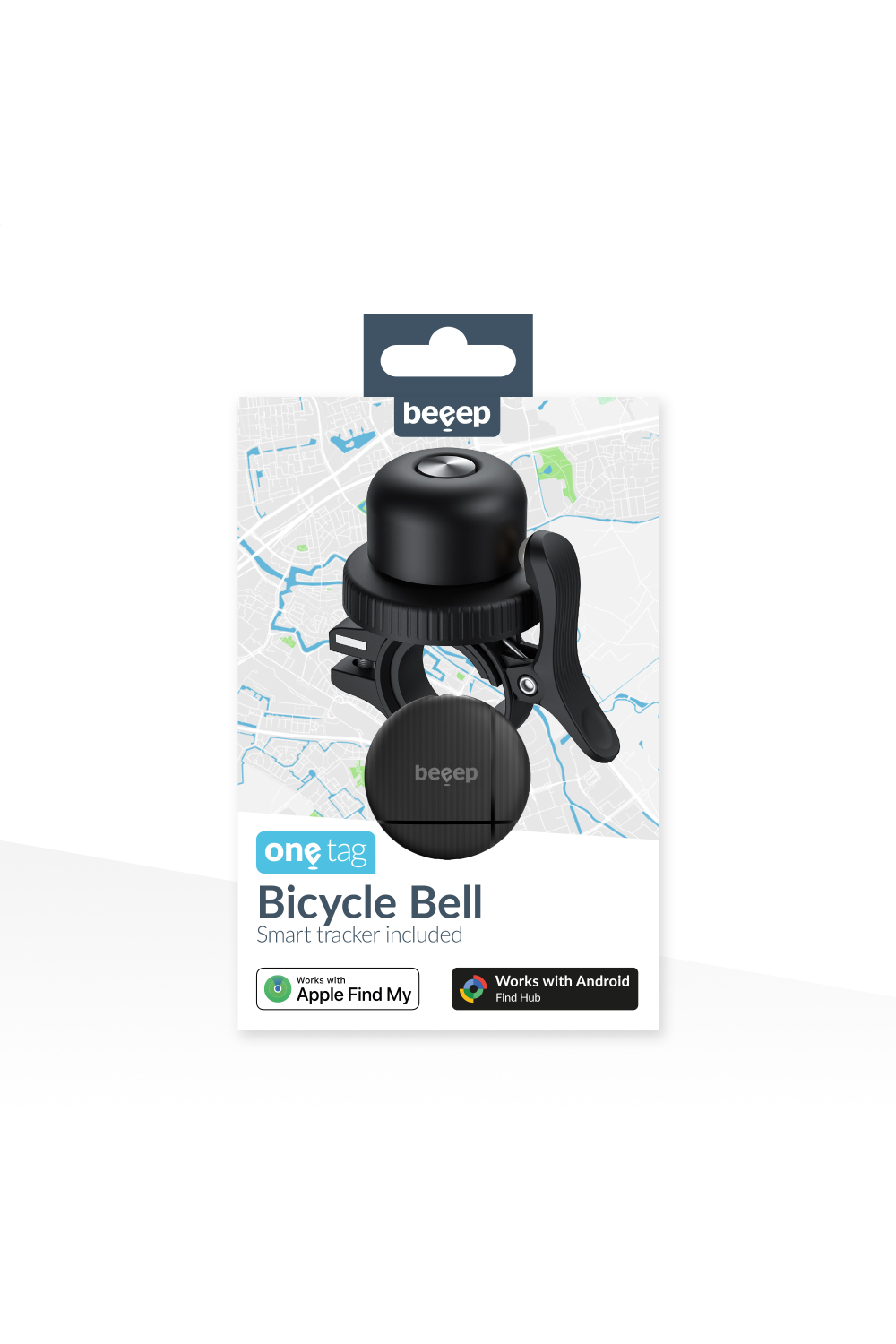 Beeep Onetag Apple Find My & Android Tracker Black & Bicycle Bell - Afbeelding 12