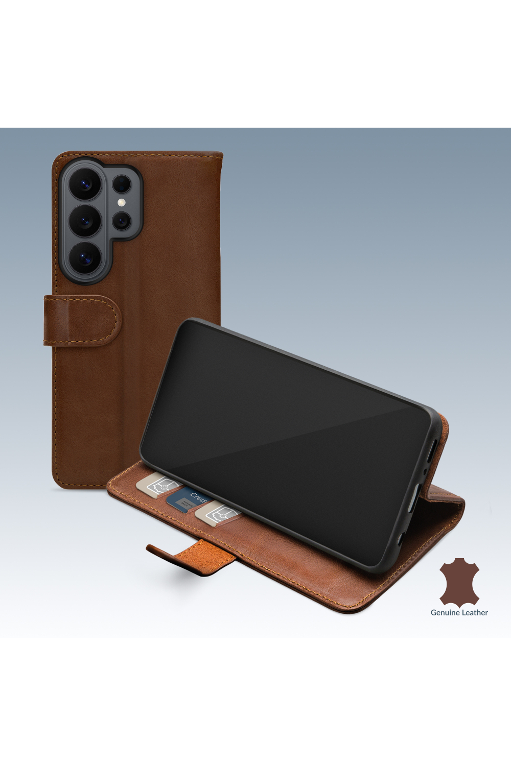 Mobilize Leather Wallet Samsung Galaxy S26 Ultra 5G Brown
