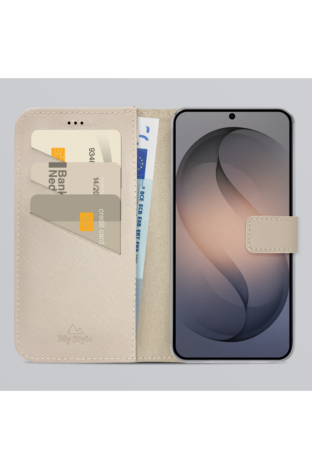 My Style Flex Wallet For Samsung Galaxy S26 Ultra 5G Warm Taupe - Afbeelding 2