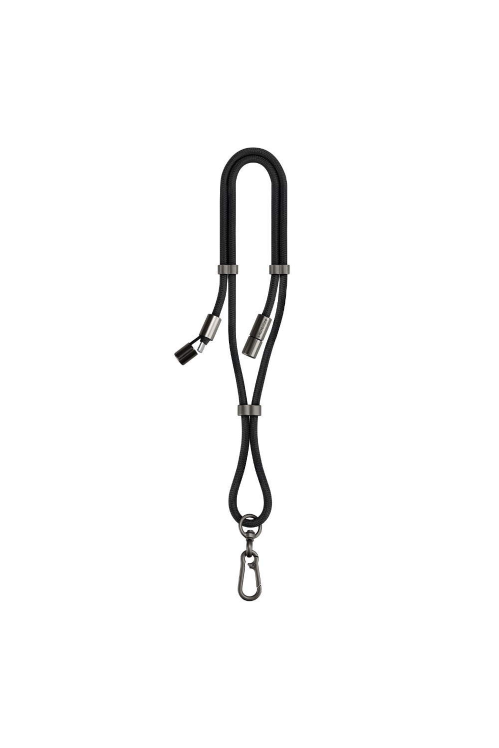 Mobilize Lanyard Nylon Cable - Usb-C To Usb-C - 1.85M - 60W Black