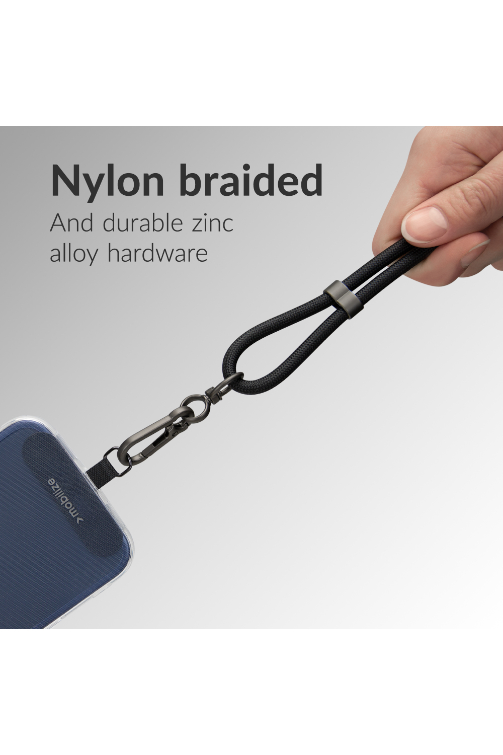 Mobilize Lanyard Nylon Cable - Usb-C To Usb-C - 1.85M - 60W Black - Afbeelding 6