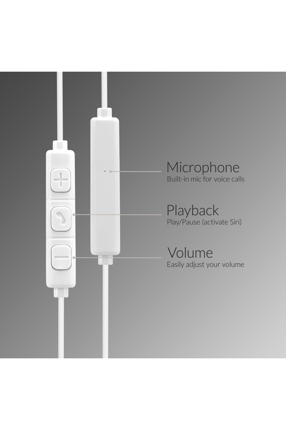 Mobilize In-Ear Stereo Headset With Remote Usb-C White - Afbeelding 3