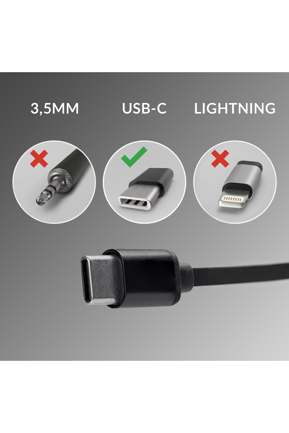 Mobilize In-Ear Stereo Headset With Remote Usb-C White - Afbeelding 6