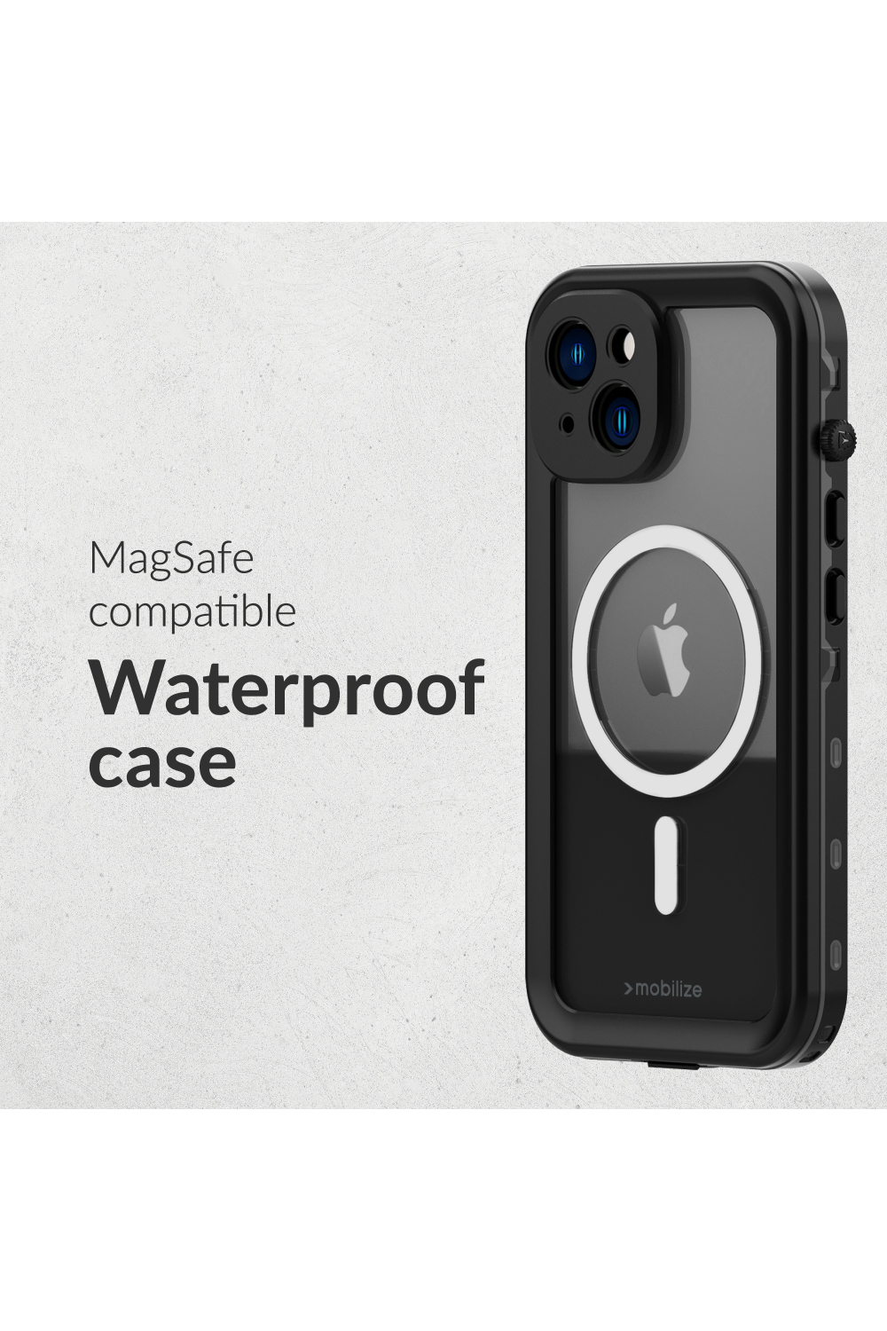 Mobilize Magsafe Compatible Waterproof Case Apple Iphone 16E/17E Clear/Black - Afbeelding 2