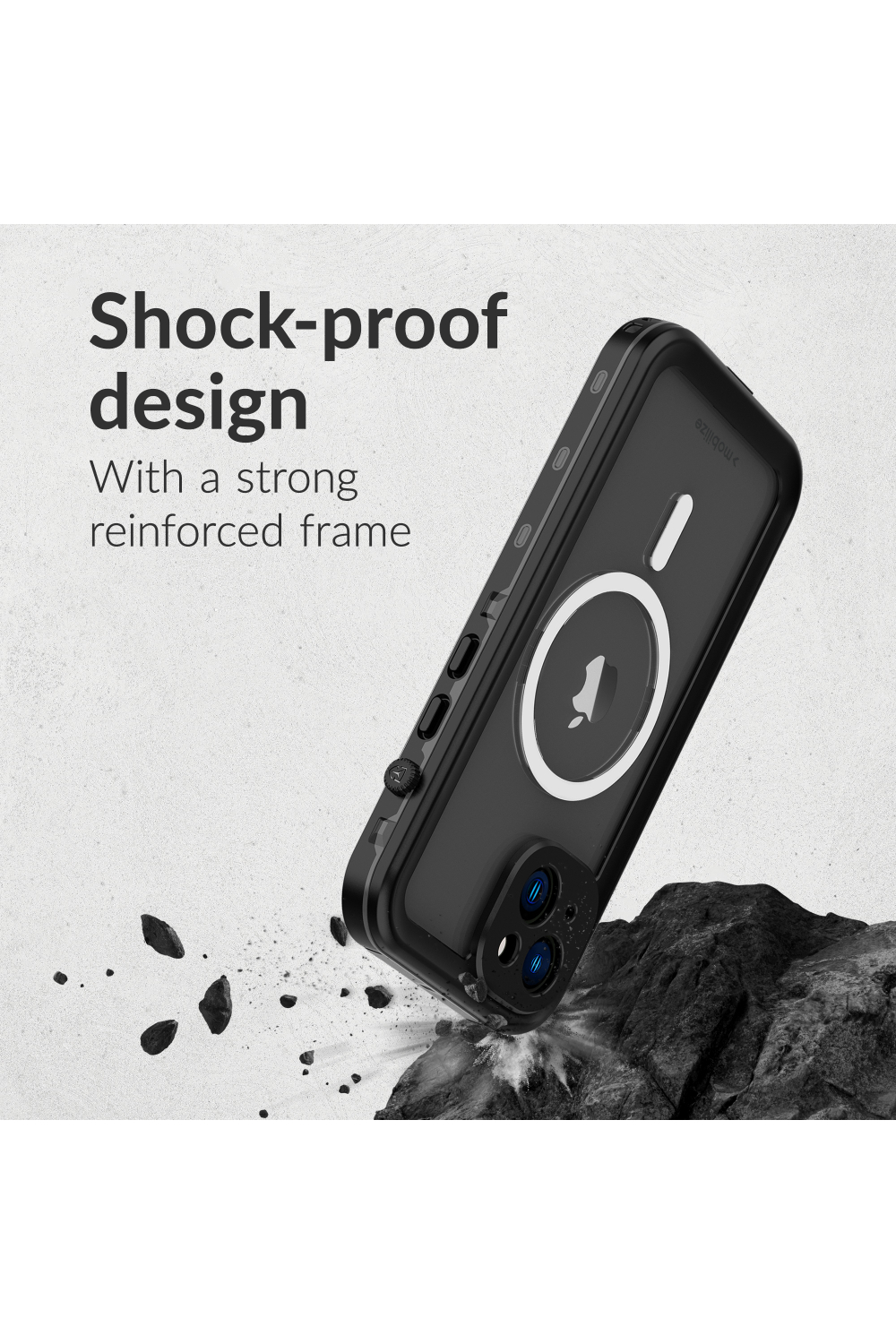 Mobilize Magsafe Compatible Waterproof Case Apple Iphone 17 Clear/Black - Afbeelding 6