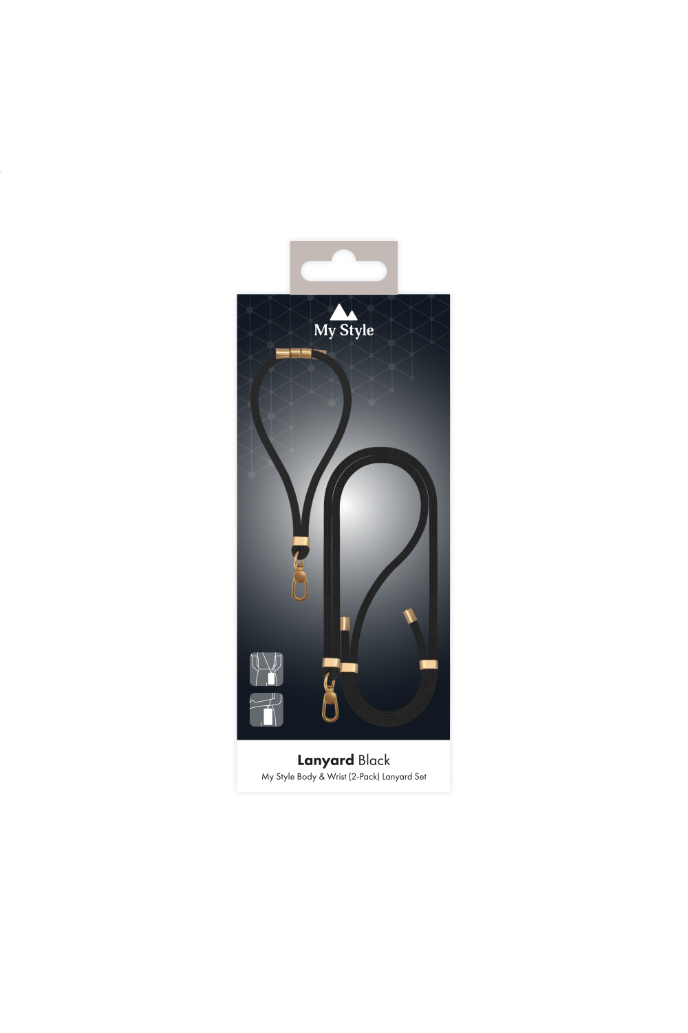 My Style Body & Wrist (2-Pack) Lanyard Set - Black - Afbeelding 10