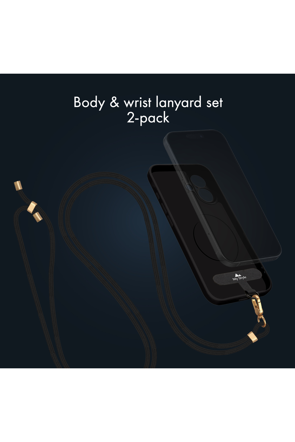 My Style Body & Wrist (2-Pack) Lanyard Set - Black - Afbeelding 2