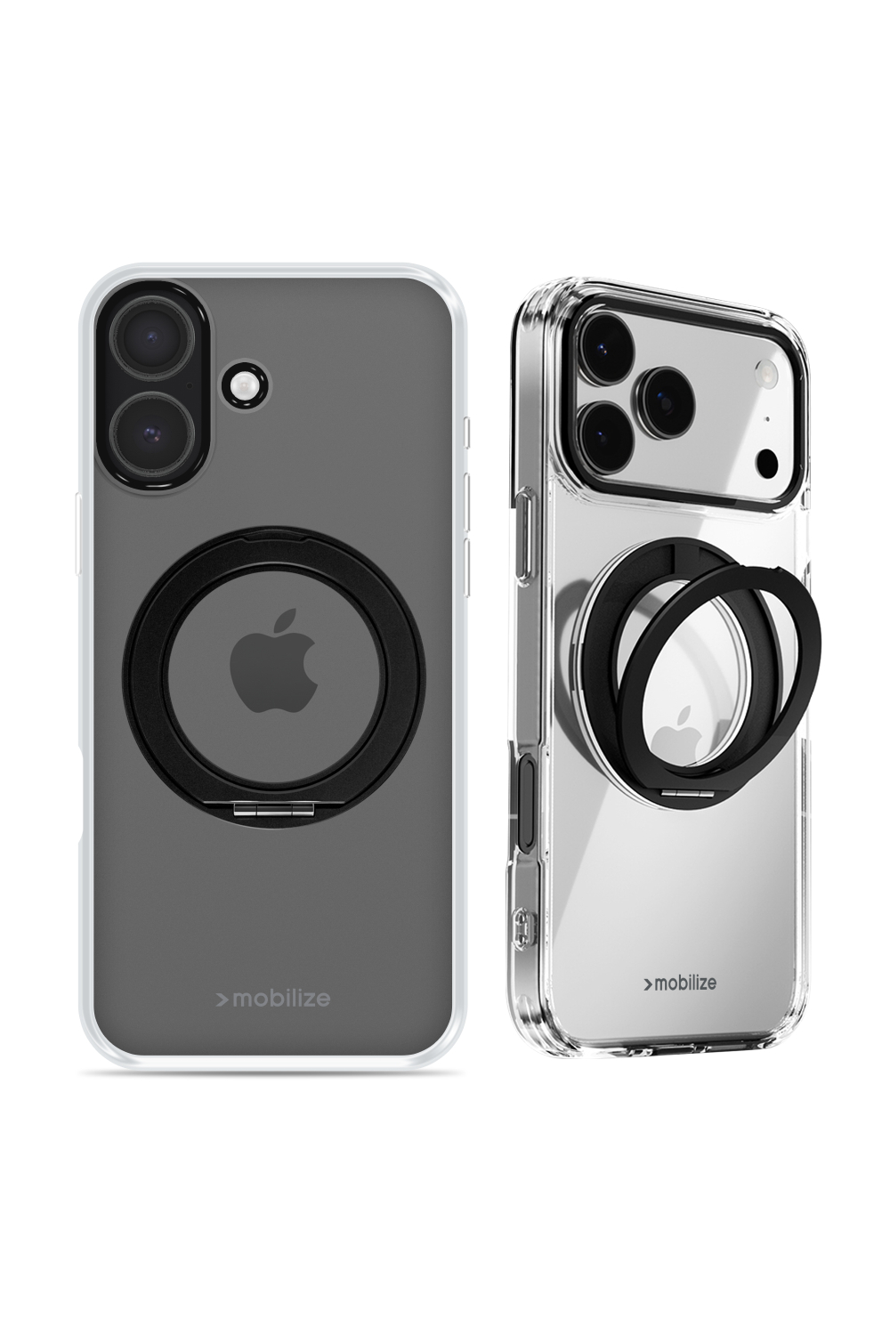Mobilize Magsafe Compatible 360 Rotating Ring Stand Case Apple Iphone 17 Clear/Black