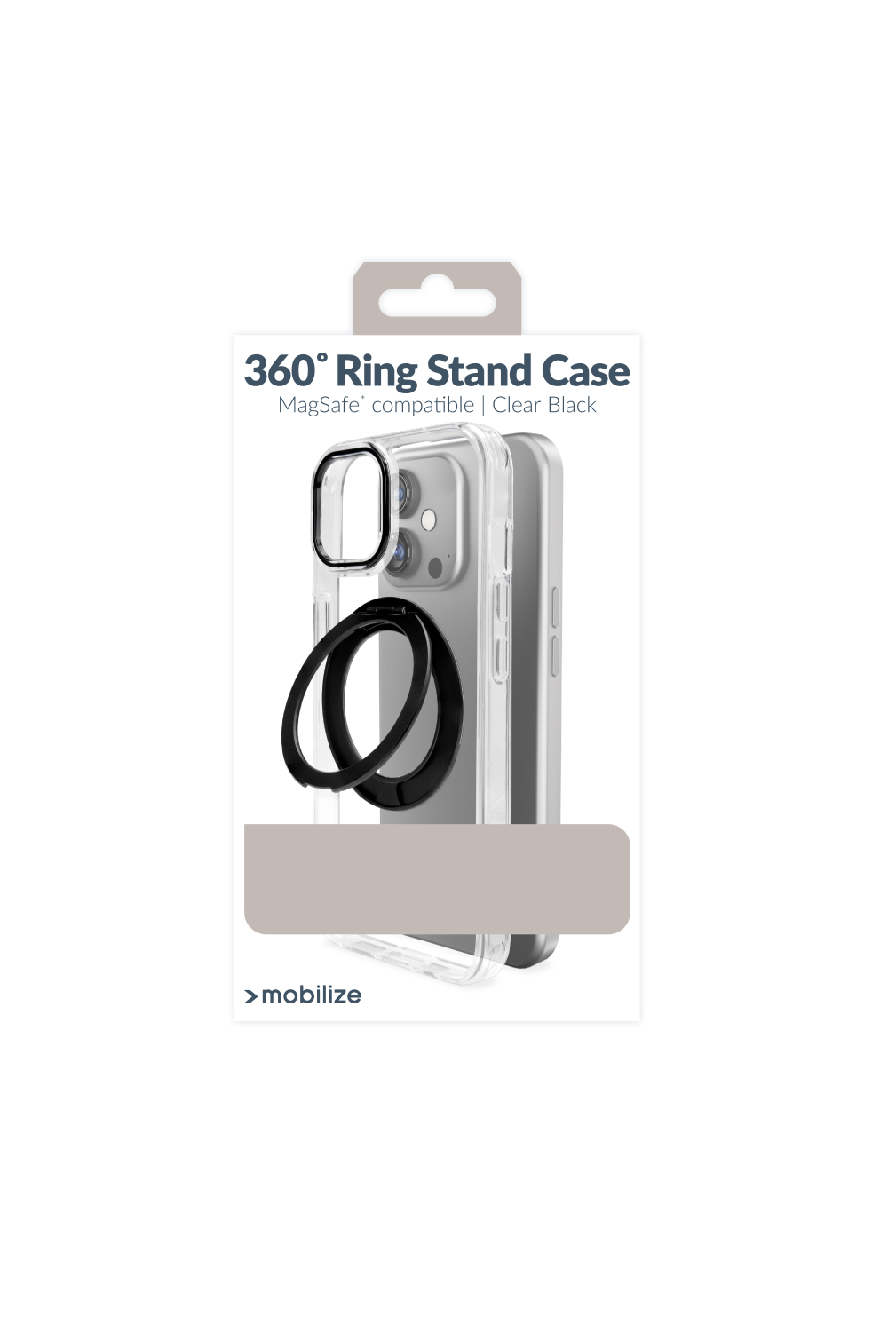 Mobilize Magsafe Compatible 360 Rotating Ring Stand Case Apple Iphone Air Clear/Black - Afbeelding 10