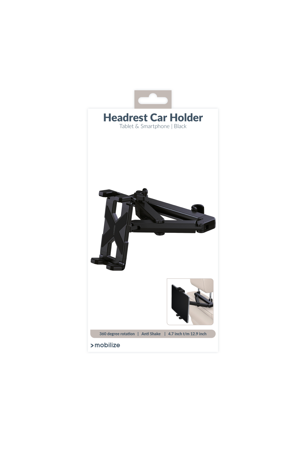 Mobilize Headrest Tablet & Smartphone Car Holder Black - Afbeelding 9