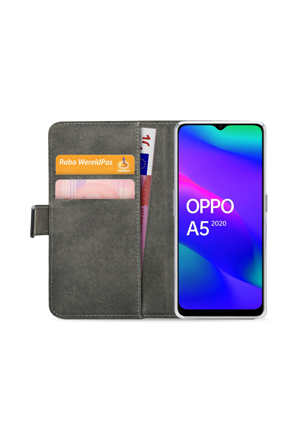 Mobilize Classic Gelly Wallet Book Case Oppo A5 5G Black - Afbeelding 2