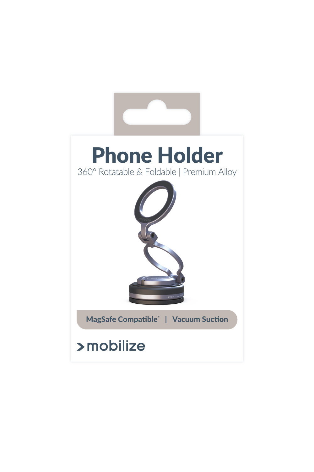 Mobilize Magsafe Compatible Phone Holder - 360° Rotatable & Foldable - Vacuum Suction - Premium Alloy - Afbeelding 11