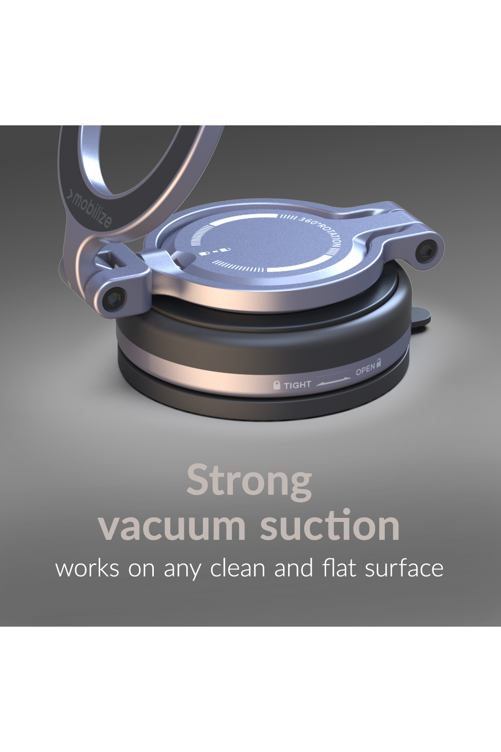 Mobilize Magsafe Compatible Phone Holder - 360° Rotatable & Foldable - Vacuum Suction - Premium Alloy - Afbeelding 4