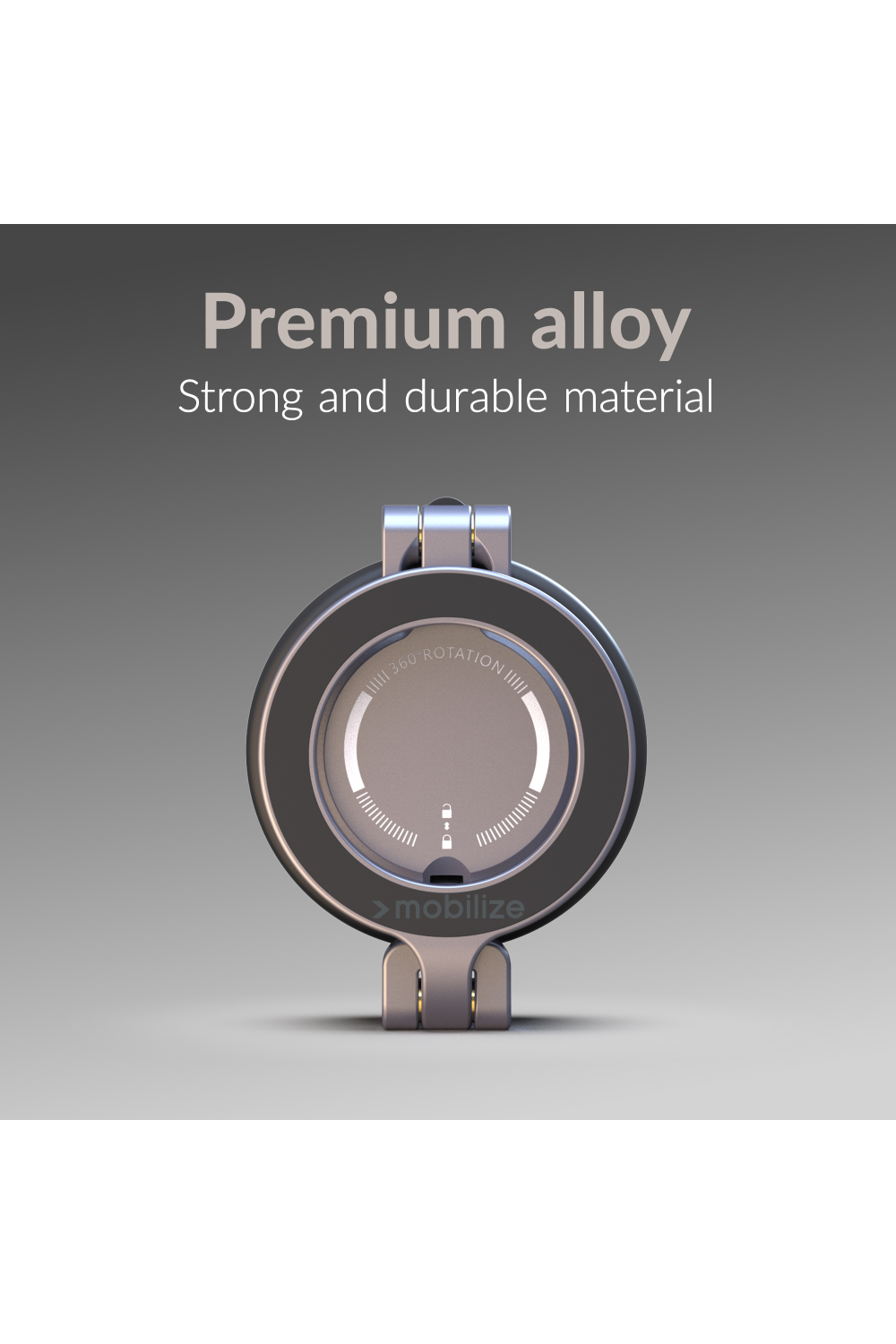Mobilize Magsafe Compatible Phone Holder - 360° Rotatable & Foldable - Vacuum Suction - Premium Alloy - Afbeelding 5