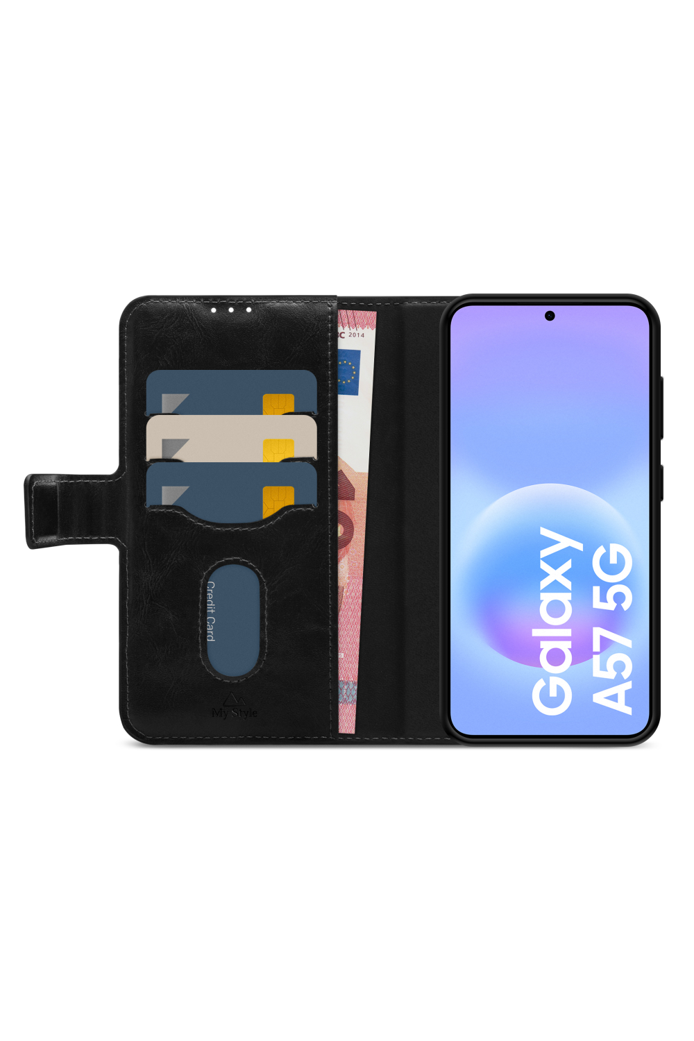 My Style 2In1 Magnet Gelly Wallet Case Samsung Galaxy A57 5G Black
