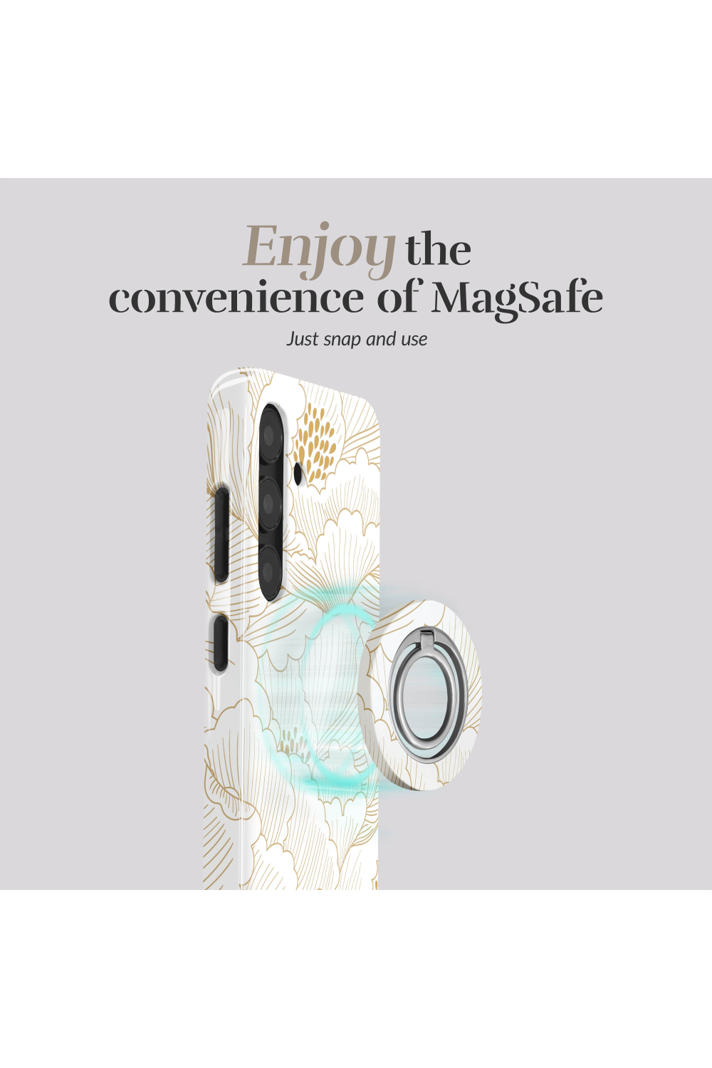 Mio By Mobilize Mio White Roses Magsafe Compatible For Samsung A57 5G - Afbeelding 3