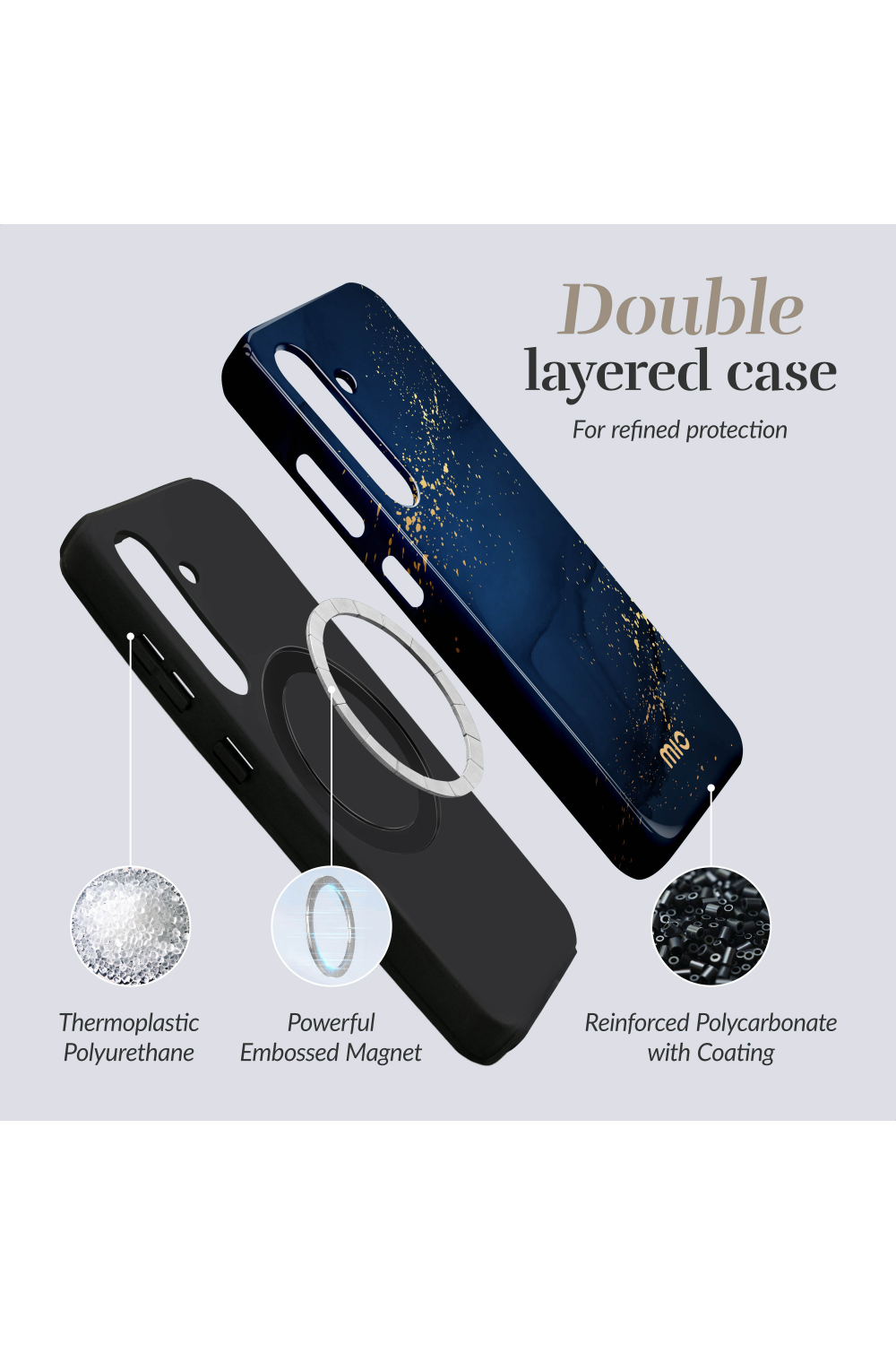 Mio By Mobilize Mio Midnight Sparkle Magsafe Compatible For Samsung A37 5G - Afbeelding 6