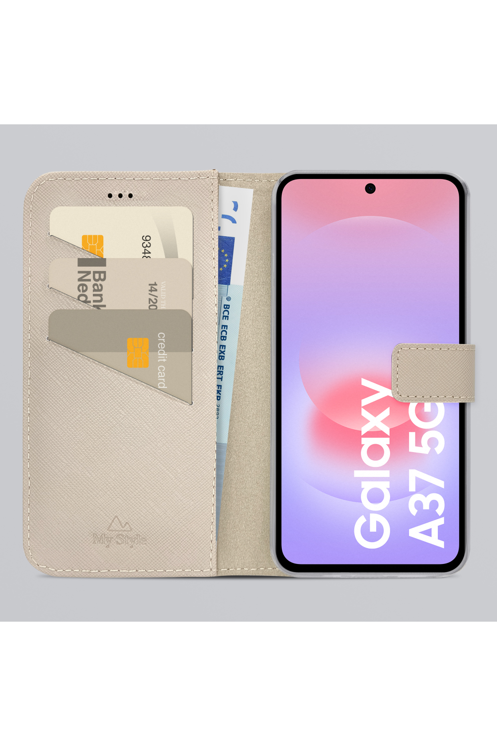 My Style Flex Wallet For Samsung Galaxy A37 5G Warm Taupe - Afbeelding 2