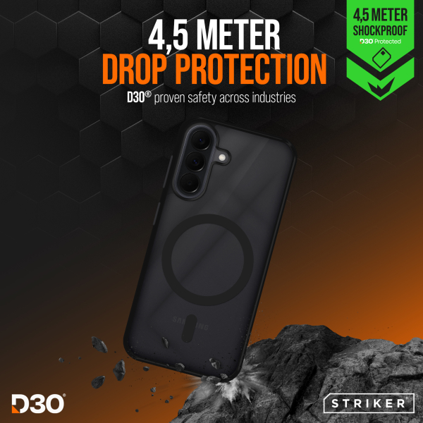 Striker X-Core - D3O Xtreme Impact Mag Case - Black - Samsung A27 5G - Afbeelding 3