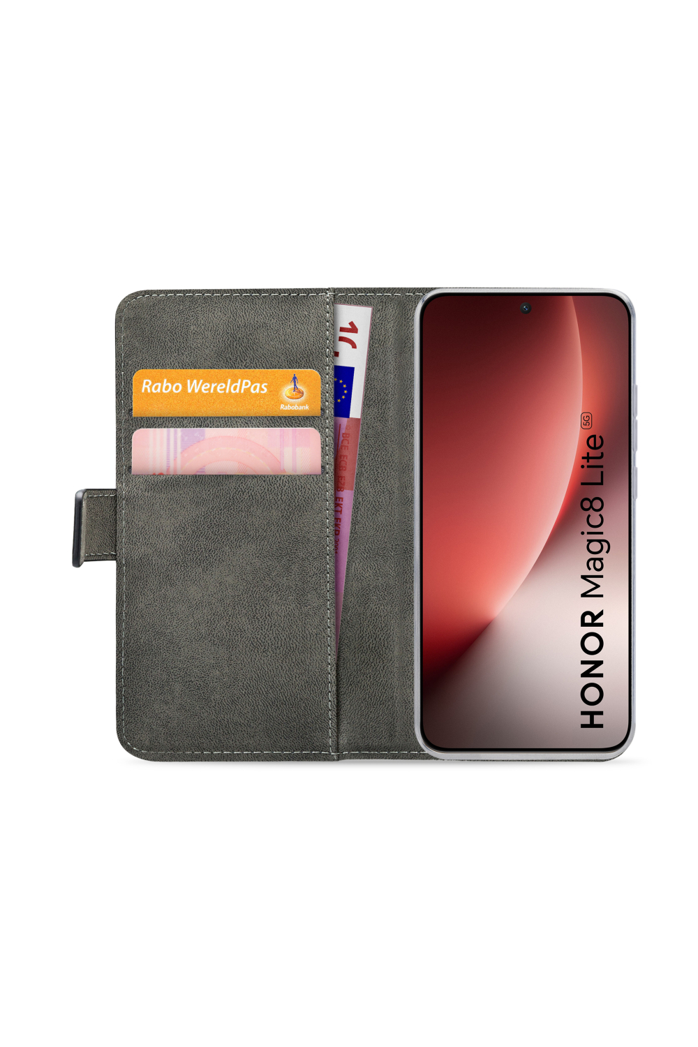 Mobilize Classic Gelly Wallet Book Case Honor Magic8 Lite Black - Afbeelding 4