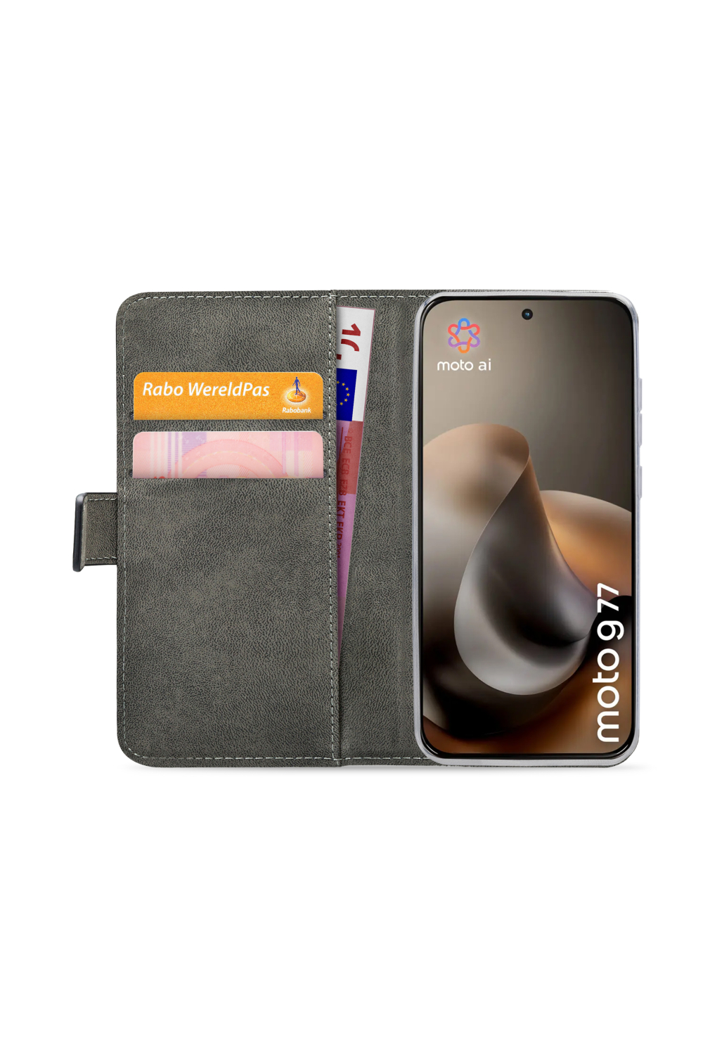 Mobilize Classic Gelly Wallet Book Case Motorola Moto G67/G77 Black - Afbeelding 3