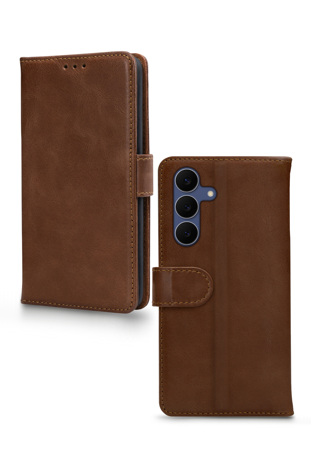 Mobilize Leather Wallet Samsung Galaxy S25 Fe 5G Brown - Afbeelding 2